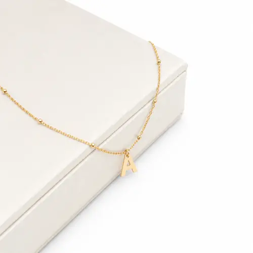 CHOKER INICIAL ESFERAS DE OURO BANHADA A OURO 18K