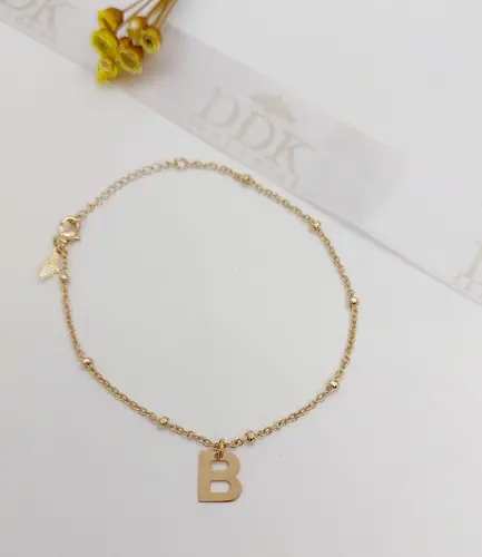 PULSEIRA INICIAL ESFERAS DE OURO BANHADA A OURO 18K