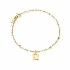 PULSEIRA INICIAL ESFERAS DE OURO BANHADA A OURO 18K