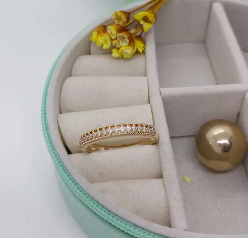 ANEL LUMIERE BANHADO A OURO 18K