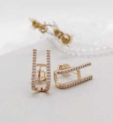 BRINCO MODERN LINE GOLD BANHADO A OURO 18K