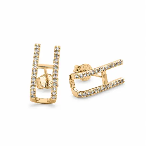 BRINCO MODERN LINE GOLD BANHADO A OURO 18K