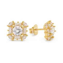 BRINCO CRYSTAL GOLD BANHADO A OURO 18K