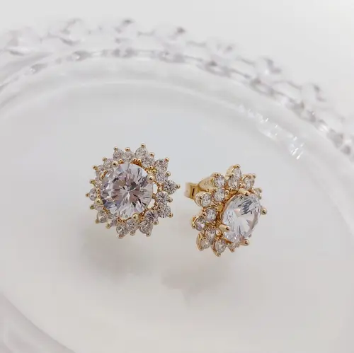 BRINCO CRYSTAL NATURE BANHADA A OURO 18K