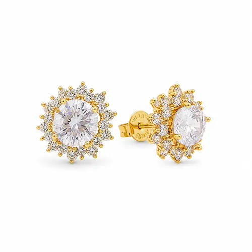 BRINCO CRYSTAL NATURE BANHADA A OURO 18K