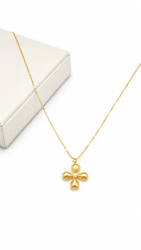 CHOKER FLOWER BANHADO A OURO 18K