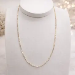 Colar Riviera Cravejado Banhado a Ouro 18K