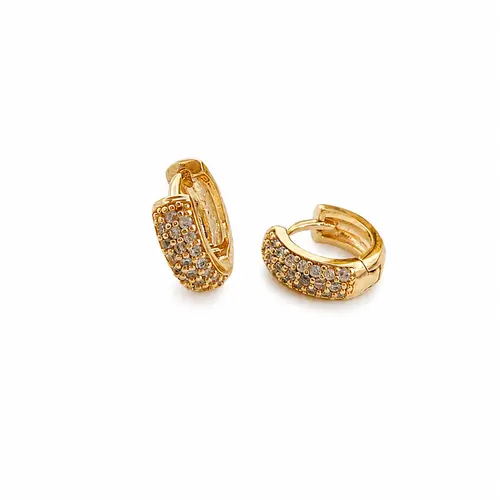 ARGOLA BRILHO ELEGANCE G BANHADA A OURO 18K
