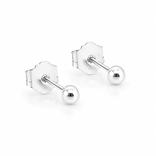 BRINCO BOLA MINIMAL BANHADO A PRATA925