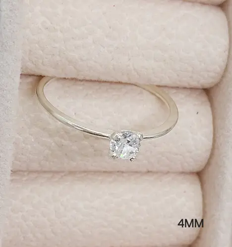 ANEL SOLITARIO PRATA