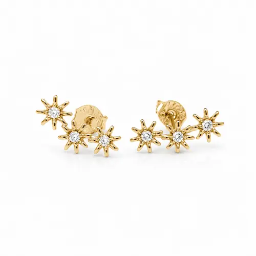 BRINCO ESTRELA CELINE BANHADO A OURO 18K
