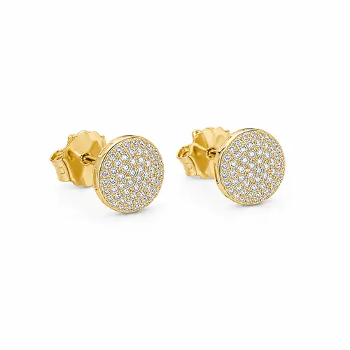 BRINCO CRYSTAL DOME GOLD BANHADO A OURO 18K