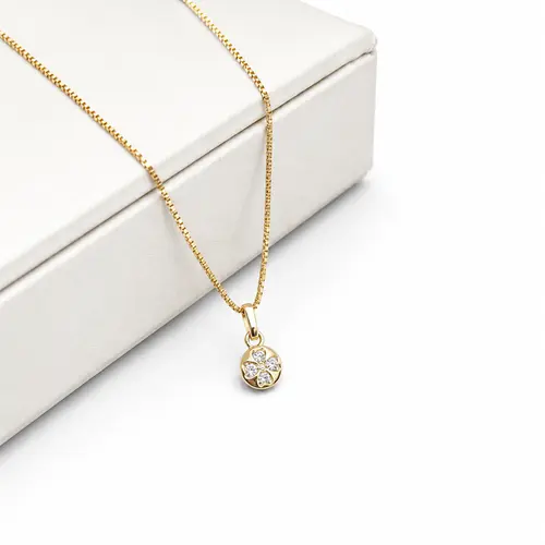 COLAR FLOWER ELEGANCE BANHADO A OURO 18K