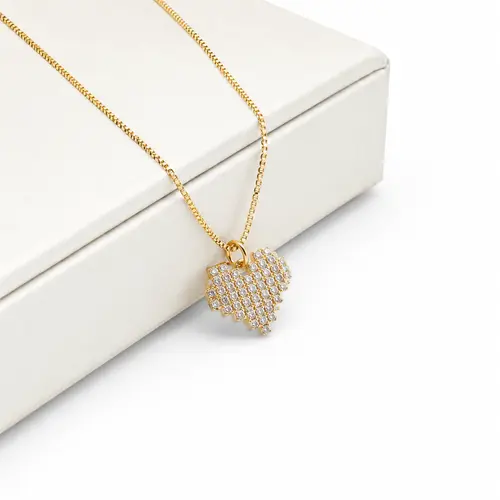 COLAR AMOR BRILHANTE BANHADO A OURO 18K