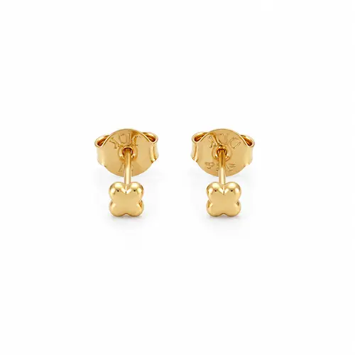 BRINCO TREVO LISO  P BANHADO A OURO 18K