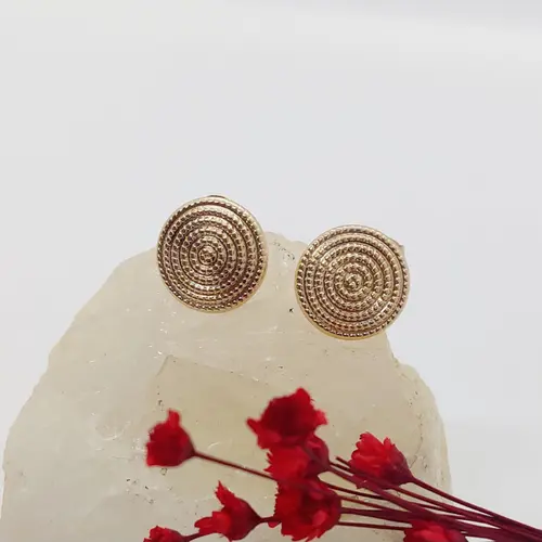 BRINCO ESPIRAL BANHADO A OURO 18K