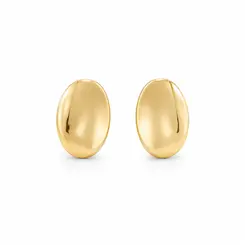 BRINCO OVAL AURA BANHADO A OURO 18K