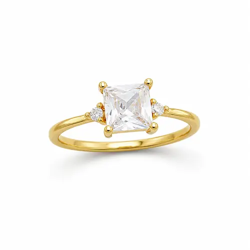 ANEL PRINCESS LUMIERE BANHADO A OURO 18K