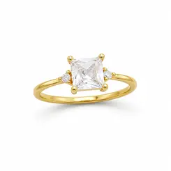 ANEL PRINCESS LUMIERE BANHADO A OURO 18K