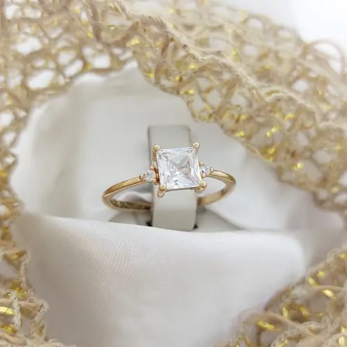 ANEL PRINCESS LUMIERE BANHADO A OURO 18K