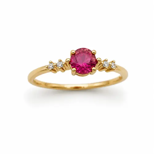 ANEL ROSÈ CHARM BANHADO A OURO 18K