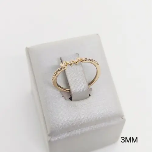 Anel mini corações banhado a ouro 18k