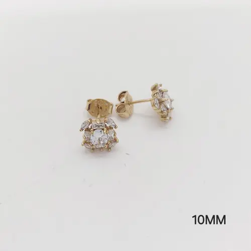 Brinco coroa banhado a ouro 18k