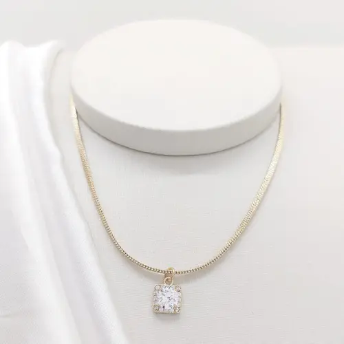 CHOKER PINGENTE ALICE BANHADO A OURO 18K