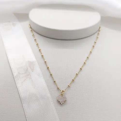 Choker cor.cravejado banhada a ouro 18k