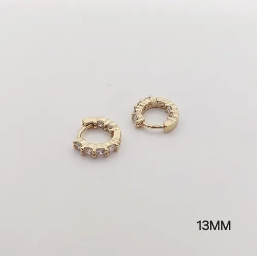 Argola Brilho Contínuo Pequena Banhado a Ouro 18K