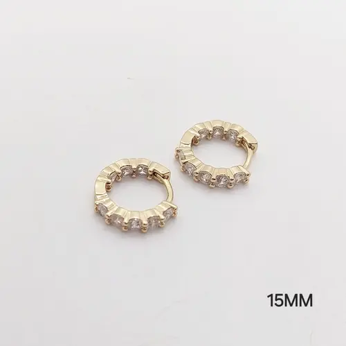 Argola Brilho Contínuo Média Banhado a Ouro 18K