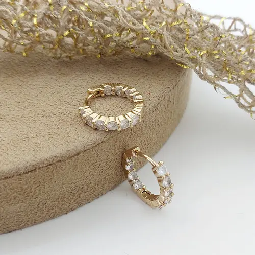 ARGOLA URBAN GOLD BANHADA A OURO 18K