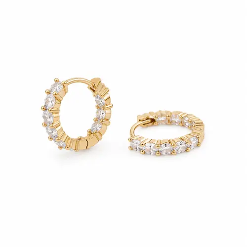 ARGOLA URBAN GOLD BANHADA A OURO 18K