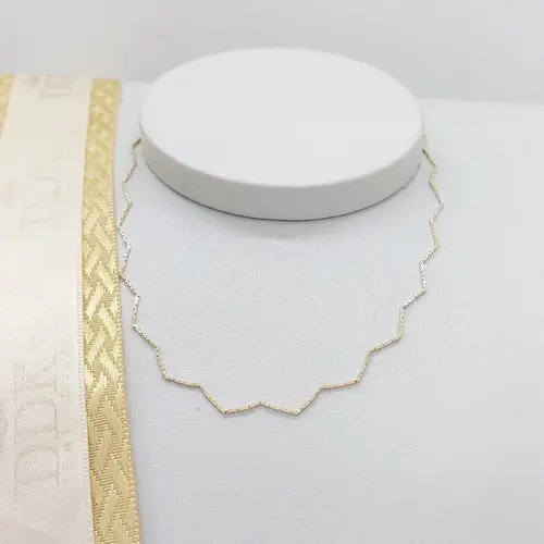 Choker zigue zague banhada a ouro 18k