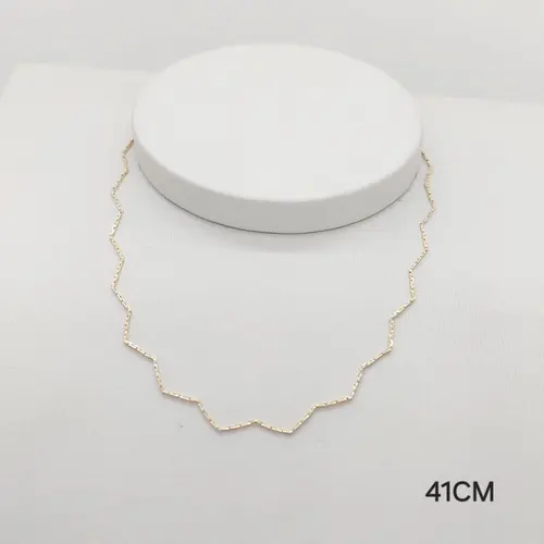 Choker zigue zague banhada a ouro 18k