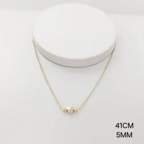 Choker ping.coração banhada a ouro 18k
