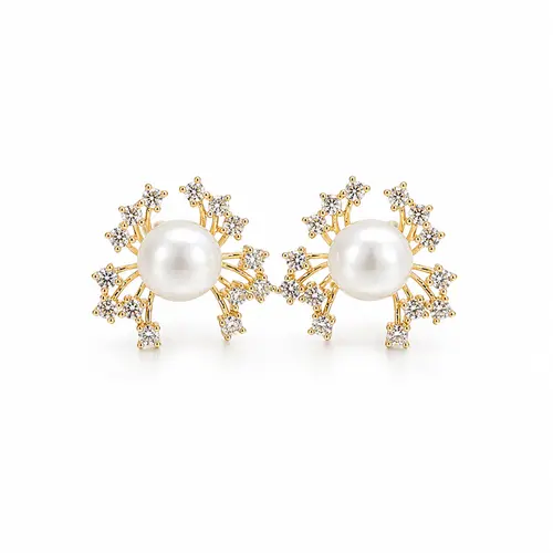 BRINCO PEROLAS DO ENCANTO BANHADO A OURO 18K
