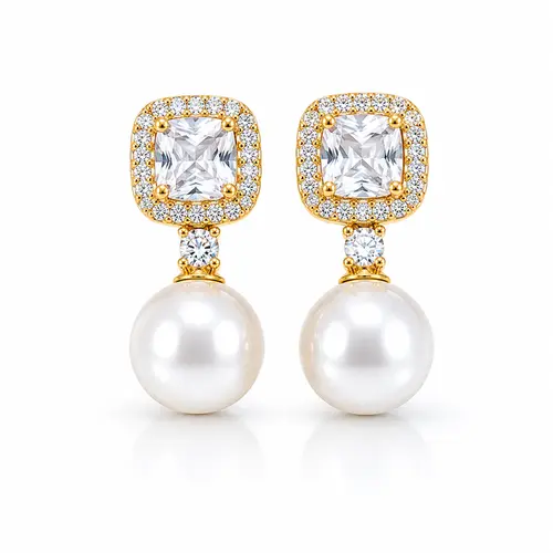 BRINCO TIANA BANHADO A OURO 18K