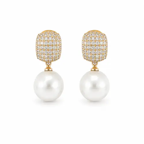 BRINCO PÉROLA ROYALLE BANHADO A OURO 18K