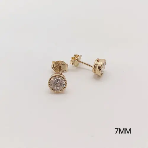 Brinco p. de luz com moldura banhado a ouro 18k