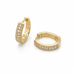 ARGOLA CRAVEJADA G BANHADA A OURO 18K