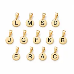 PINGENTE DE LETRAS BANHADO A OURO 18K
