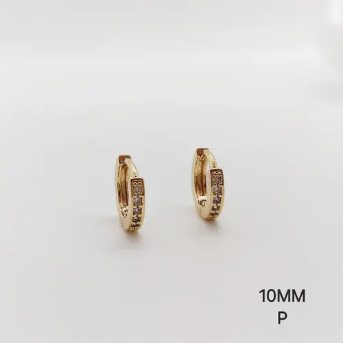 Argola craveja P banhada a ouro 18k.