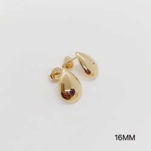 Brinco gota banhando em ouro 18k