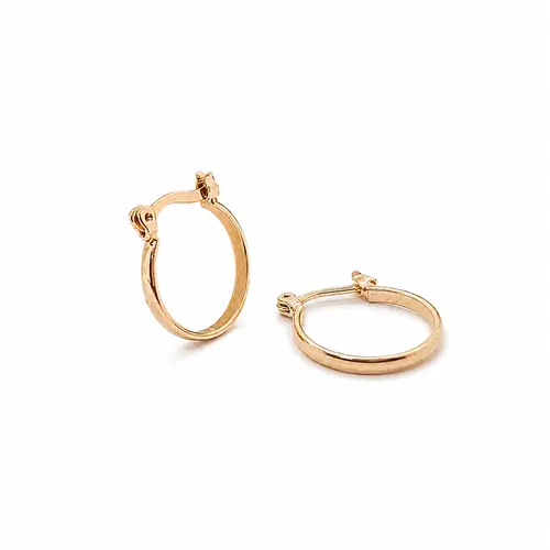 ARGOLA LISA CLICK M BANHADA A OURO 18K