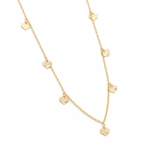 CHOKER CORAÇÃO ESSENZA BANHADA A OURO 18K