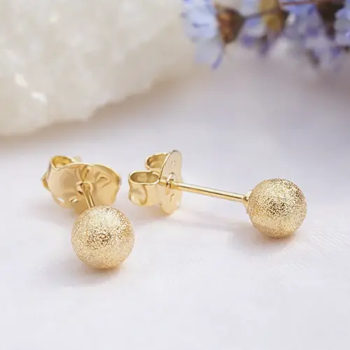 BRINCO BOLA BANHADO A OURO 18K