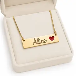 COLAR PLACA NOME BANHADO A OURO 18K