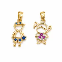 PINGENTE FILHOS BANHADO A OURO 18K