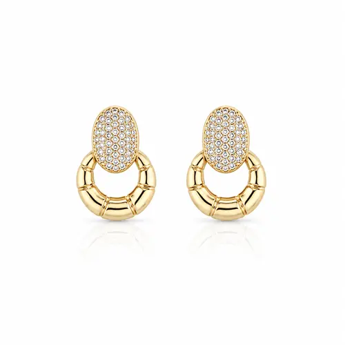 BRINCO ARGOLA OVAL BANHADO A OURO 18K
